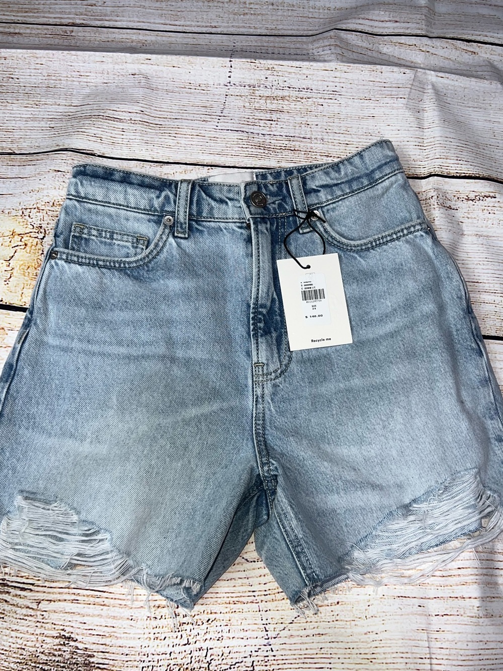Reformation Saige High-Rise Denim Shorts